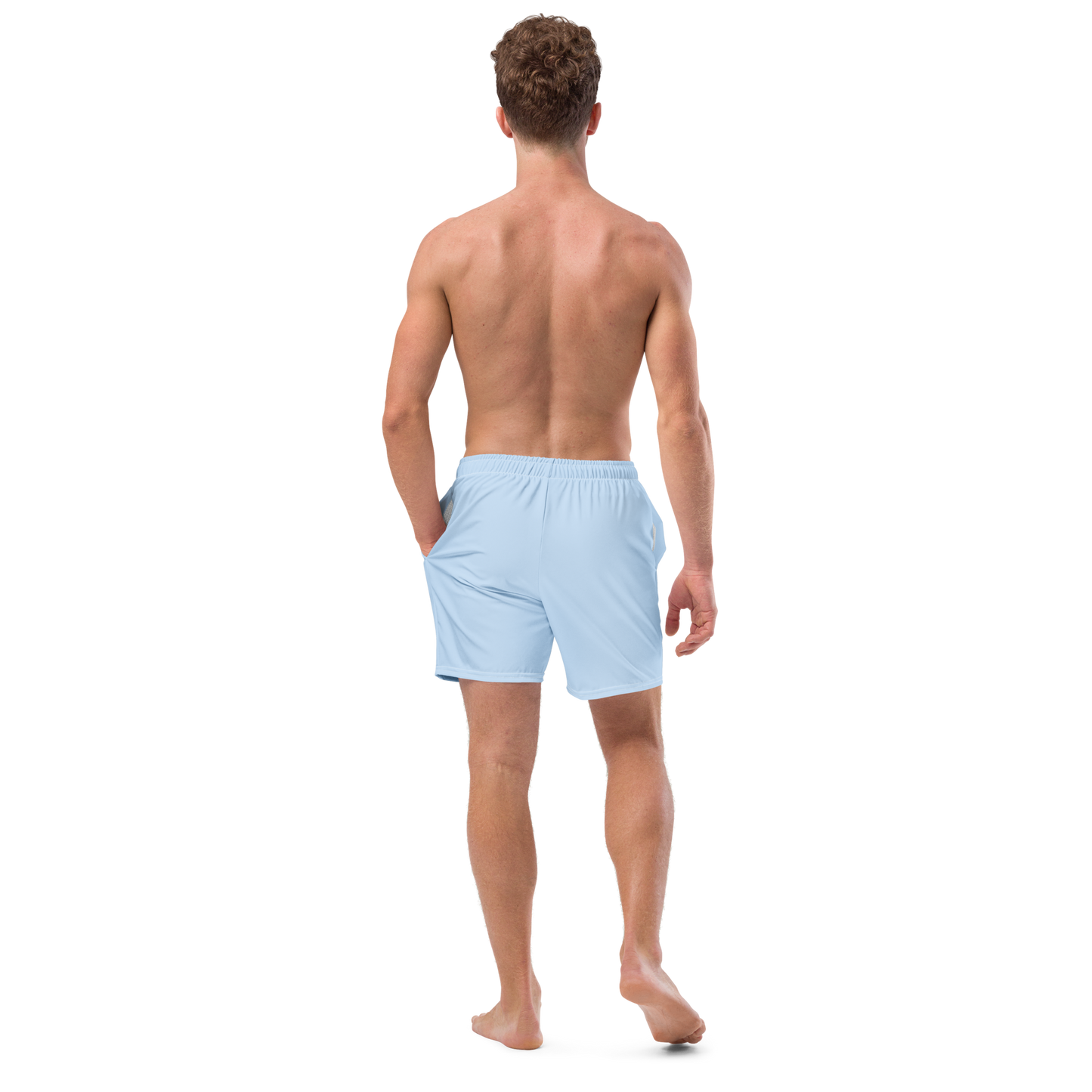 Recycled Men's "Minimal" Swim Trunks - Baby Blue