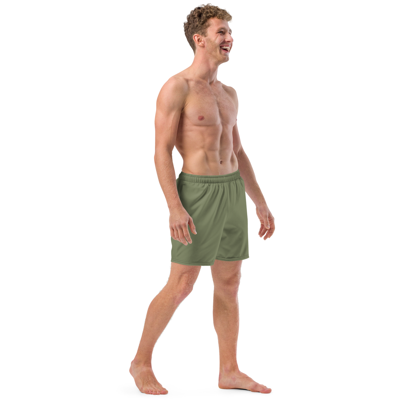 Recycled Men's "Minimal" Swim Trunks - Green