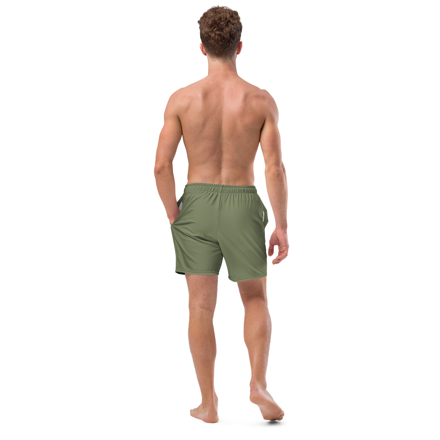 Recycled Men's "Minimal" Swim Trunks - Green