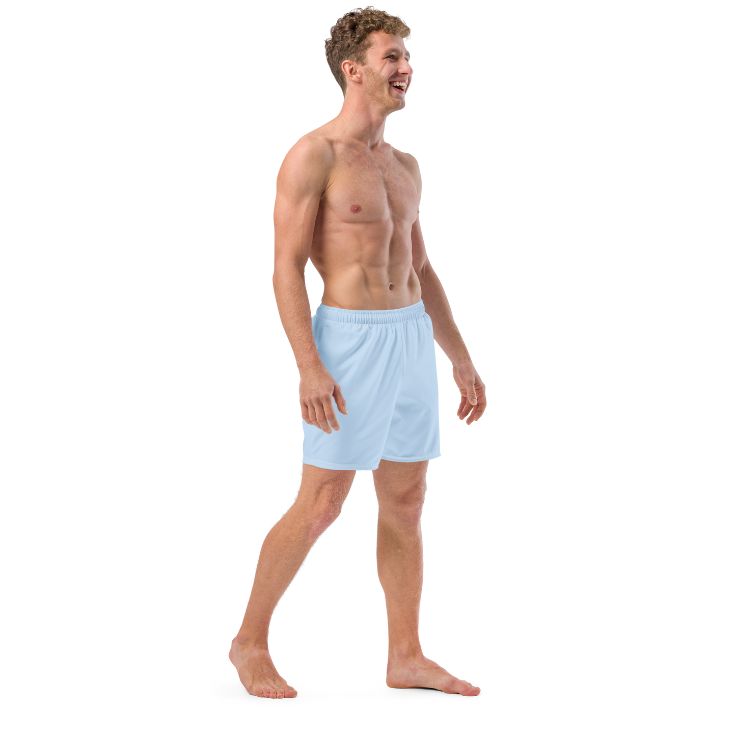 Recycled Men's "Minimal" Swim Trunks - Baby Blue